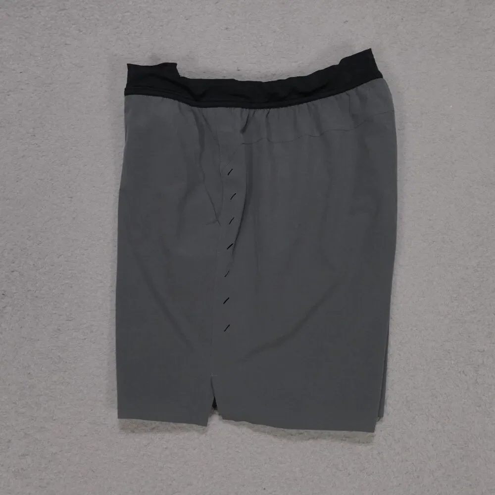 Ten Thousand Shorts Mens Large Gray Interval Athletic Lined 7" Inseam - Picture 5 of 11